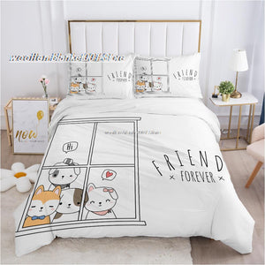 Cats and Dogs Bedding: The Perfect Cozy Sleep Solution-Bedding Set Kids