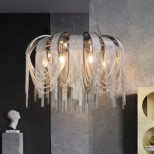 Chain Chandelier: Elegant Lighting Fixture for Modern Spaces-Ceiling Chandelier