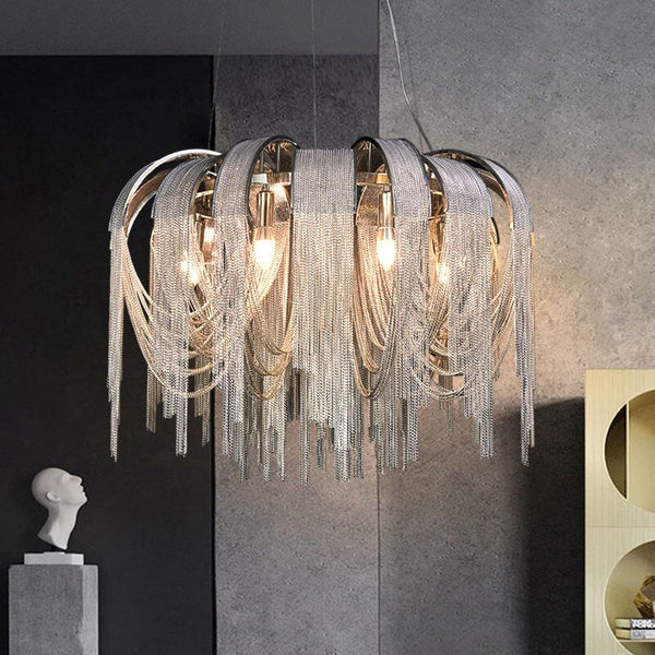 Chain Chandelier: Elegant Lighting Fixture for Modern Spaces-Ceiling Chandelier