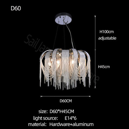 Chain Chandelier: Elegant Lighting Fixture for Modern Spaces-Ceiling Chandelier