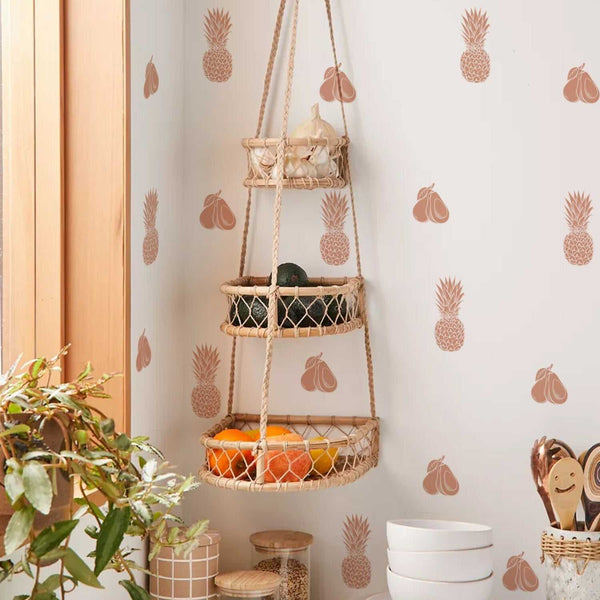 Chic Pink Pineapple Wall Decal - Transform Your Space-Kids Nursery Bohemian Wall Decals