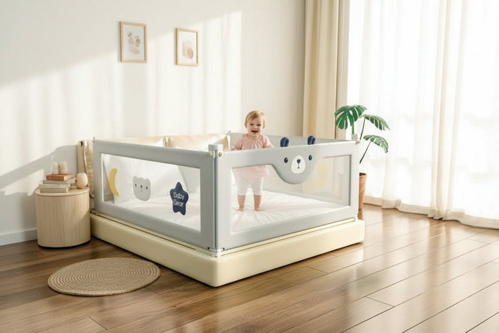 Child Bed Barrier – Adjustable Safety Rail for Babies-Baby Bed Fence