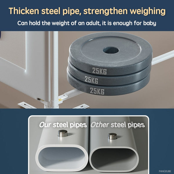 Child Bed Barrier – Adjustable Safety Rail for Babies-Baby Bed Fence