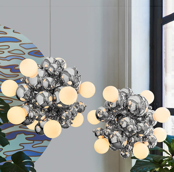 Chrome Bubble LED Pendant Light-Pendant Lights