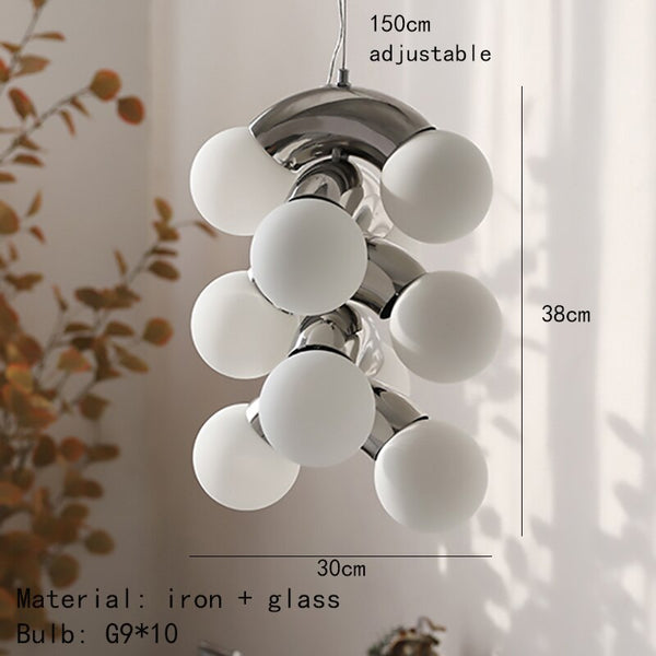 Chrome Metal Glass Globe LED - Glass Ball Light-Pendant Lights