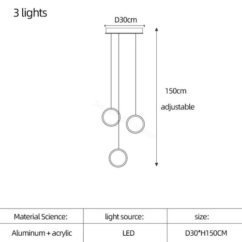Circle Mingle LED Chandelier Light-Staircase Chandelier