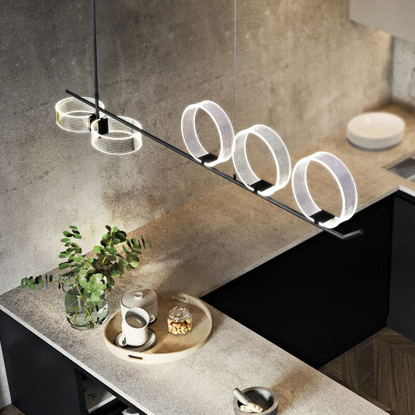 Circular Rings Kitchen Lightings: Stylish Fixtures-Kitchen Island