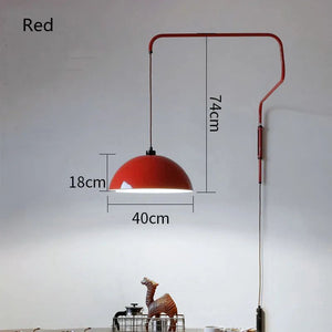 Classic Long Arm Adjustable Pendant Wall Light-Wall Lights