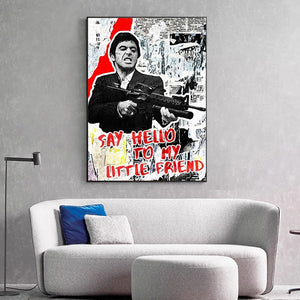 Classic Movie Poster Tony Montana Scarface Canvas Wall Art-Wall Posters