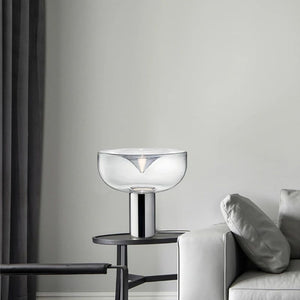 Clear Glass Swirl Lamp-Table Lamp