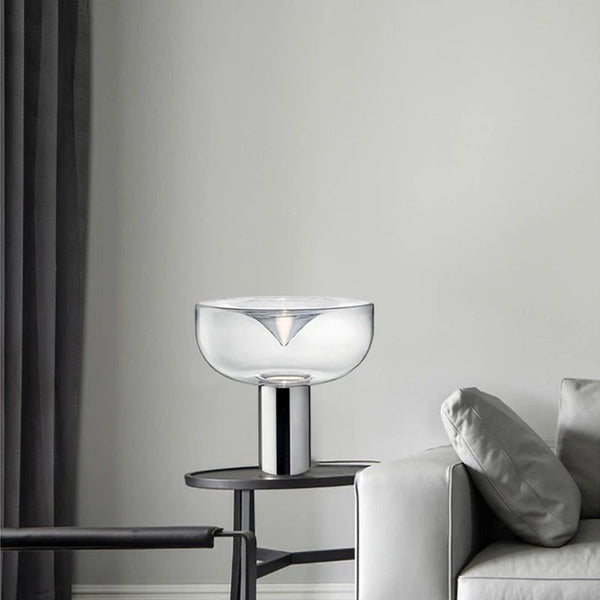 Clear Glass Swirl Lamp-Table Lamp