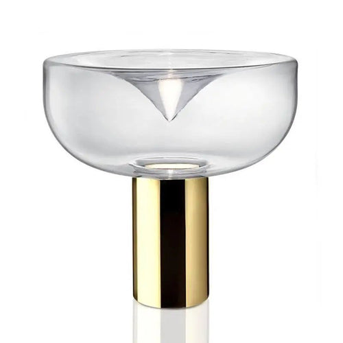 Clear Glass Swirl Lamp-Table Lamp
