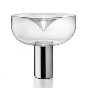 Clear Glass Swirl Lamp-Table Lamp