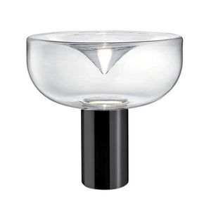 Clear Glass Swirl Lamp-Table Lamp