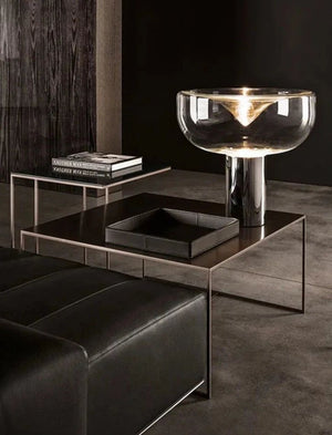 Clear Glass Swirl Lamp-Table Lamp