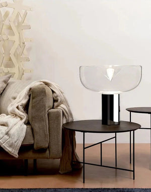 Clear Glass Swirl Lamp-Table Lamp