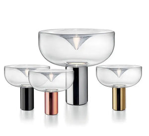 Clear Glass Swirl Lamp-Table Lamp