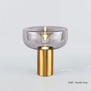 Clear Glass Swirl Lamp-Table Lamp