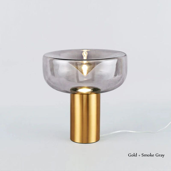 Clear Glass Swirl Lamp-Table Lamp