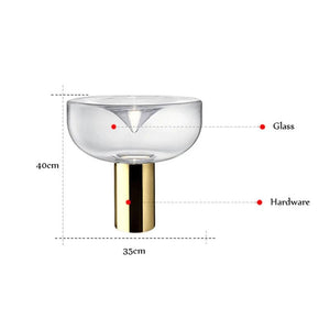 Clear Glass Swirl Lamp-Table Lamp