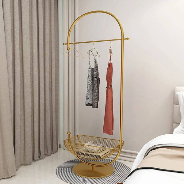 Clothing Rack Floor Standing Valet Corner-Drying Racks & Hangers