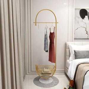 Clothing Rack Floor Standing Valet Corner-Drying Racks & Hangers