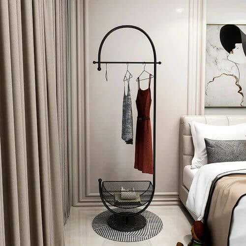 Clothing Rack Floor Standing Valet Corner-Drying Racks & Hangers