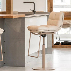 Cocina Kitchen Island Counter Leather Bar Chair-Bar Stools