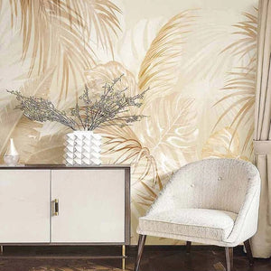 Coconut Tree Leaf Wallpaper Mural - Authentic Nature Décor-Flower & Leaf Wallpaper