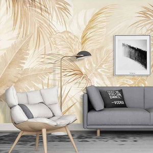 Coconut Tree Leaf Wallpaper Mural - Authentic Nature Décor-Flower & Leaf Wallpaper