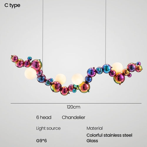 Colourful Chandelier Indoor Decor Hanging Lights-Kitchen Island