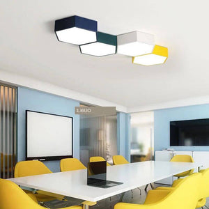 Colourful Honeycomb Ceiling Light-Ceiling Chandelier
