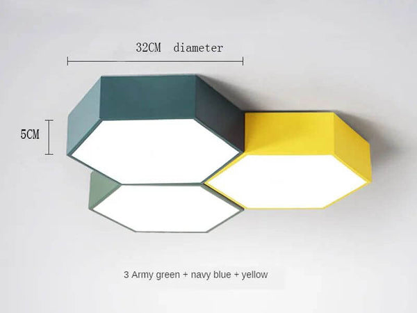 Colourful Honeycomb Ceiling Light-Ceiling Chandelier