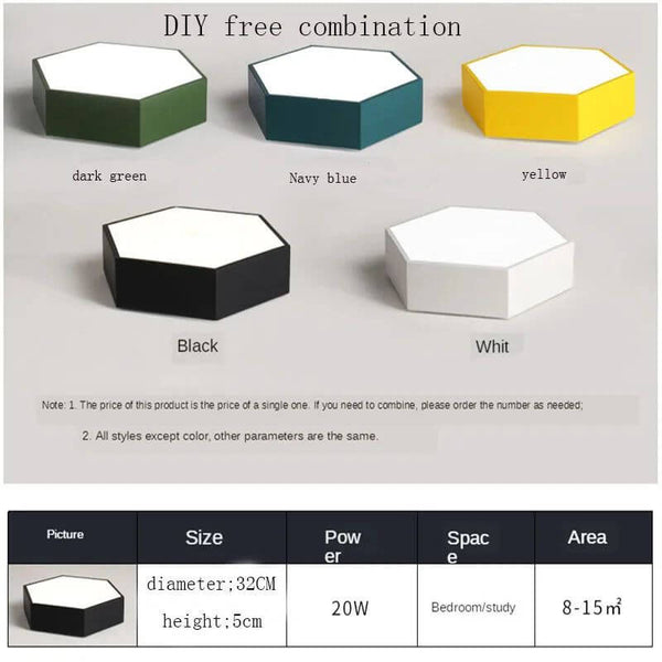 Colourful Honeycomb Ceiling Light-Ceiling Chandelier