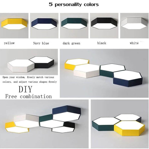 Colourful Honeycomb Ceiling Light-Ceiling Chandelier