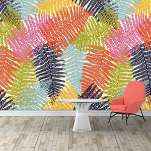 Colourful Leaves Wallpaper: Get Vibrant & Striking Designs-Flower & Leaf Wallpaper