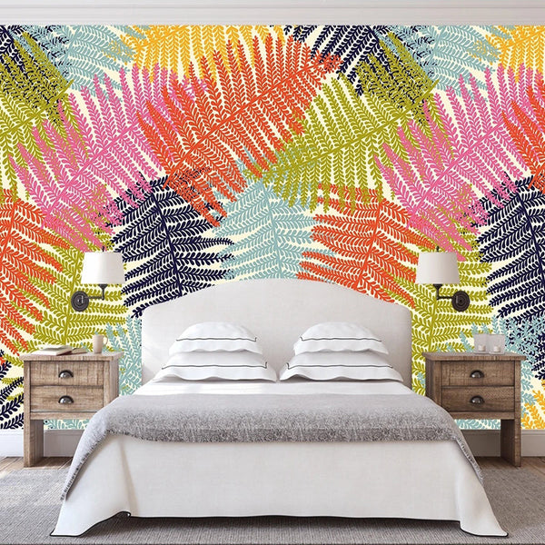 Colourful Leaves Wallpaper: Get Vibrant & Striking Designs-Flower & Leaf Wallpaper