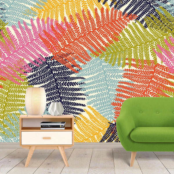 Colourful Leaves Wallpaper: Get Vibrant & Striking Designs-Flower & Leaf Wallpaper