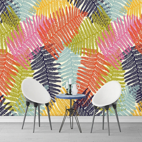 Colourful Leaves Wallpaper: Get Vibrant & Striking Designs-Flower & Leaf Wallpaper