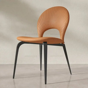Comedor Leather Wooden Dining Chair-Dining Chairs