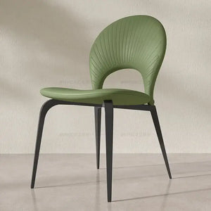 Comedor Leather Wooden Dining Chair-Dining Chairs