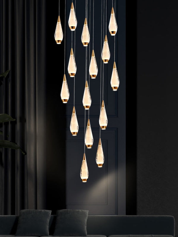 Cones Staircase Chandelier: Exquisite Lighting Solution-Chandeliers