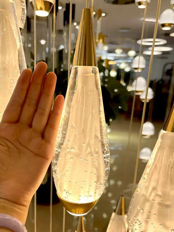 Cones Staircase Chandelier: Exquisite Lighting Solution-Chandeliers