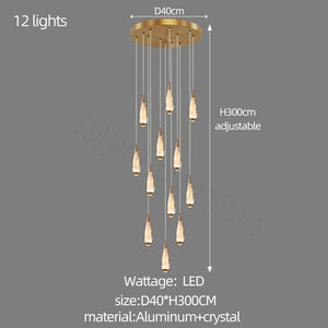 Cones Staircase Chandelier: Exquisite Lighting Solution-Chandeliers