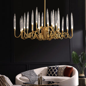 Copper Candles Chandelier: Elegant Lighting Solution-Ceiling Chandelier