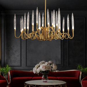 Copper Candles Chandelier: Elegant Lighting Solution-Ceiling Chandelier