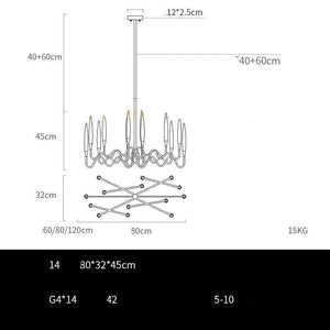 Copper Candles Chandelier: Elegant Lighting Solution-Ceiling Chandelier