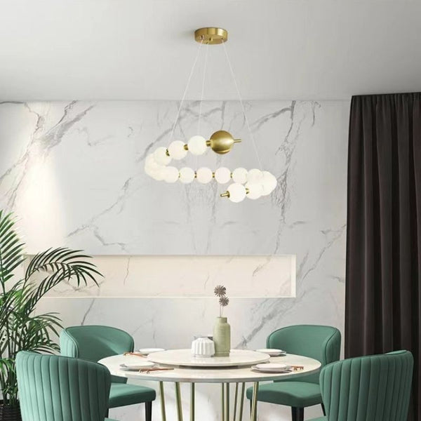 Copper Molecular Balls Chandelier for Living Room-Ceiling Chandelier