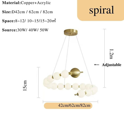 Copper Molecular Balls Chandelier for Living Room-Ceiling Chandelier