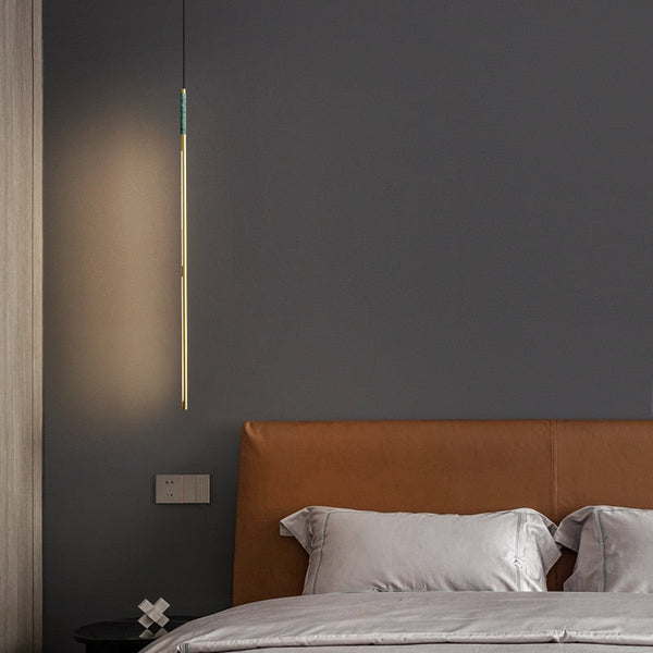 Copper Pendant Light - Marble Ceiling Light-Chandeliers